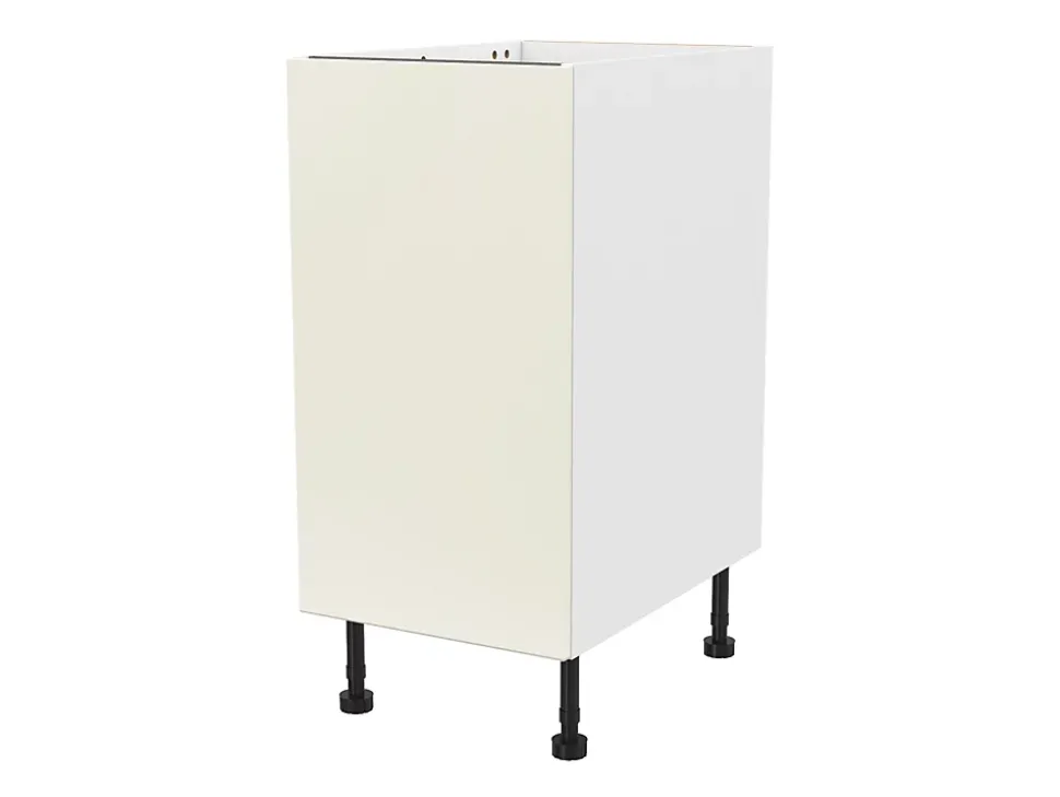 Meuble bas de cuisine avec 1 porte GoodHome Stevia crème brillant L. 40 x H. 72 cm