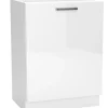 Meuble bas de cuisine avec 1 porte blanc - longueur 60 x profondeur 44,60 x hauteur 82 cm