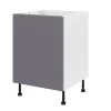 Meuble bas de cuisine avec 1 porte GoodHome Stevia gris brillant L. 60 x H. 72 cm