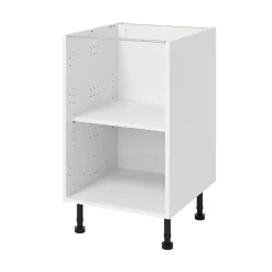 Meuble bas de cuisine avec 1 porte GoodHome Stevia blanc brillant L. 50 x H. 72 cm