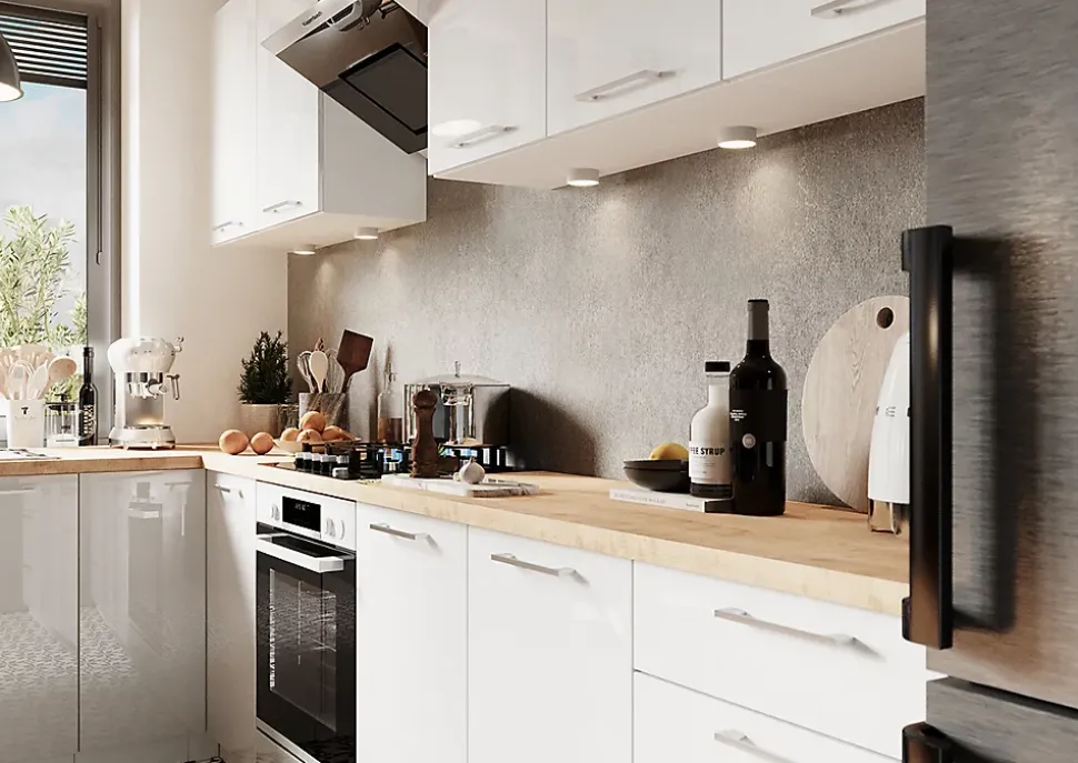 Meuble bas de cuisine avec 3 tiroirs coloris blanc - longueur 40 x profondeur 44,60 x hauteur 82 cm