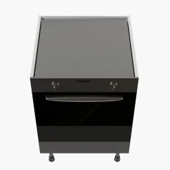 Meuble bas four - 60 cm - Caisson coloris Lino