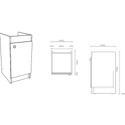 Meuble blanc pour bac à laver Blanc simple