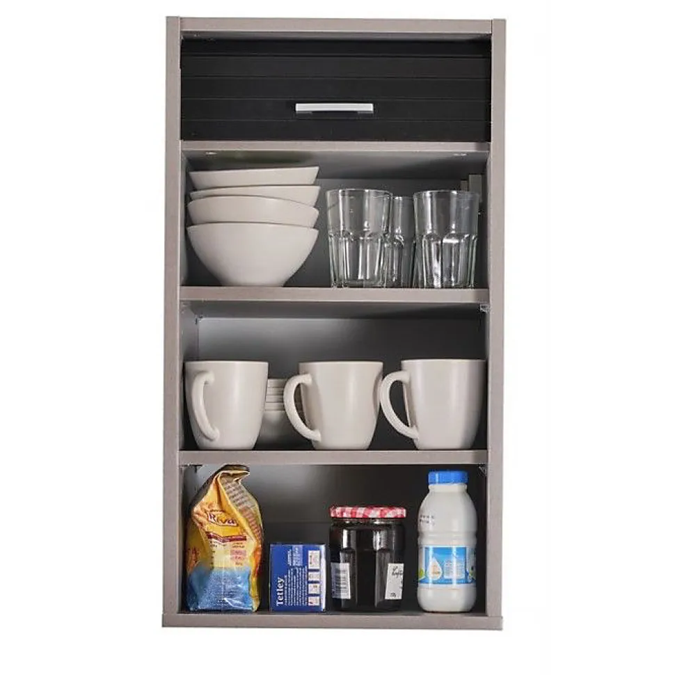 Meuble cuisine Alu rideau SIMMOB 40x72x35 cm Noir