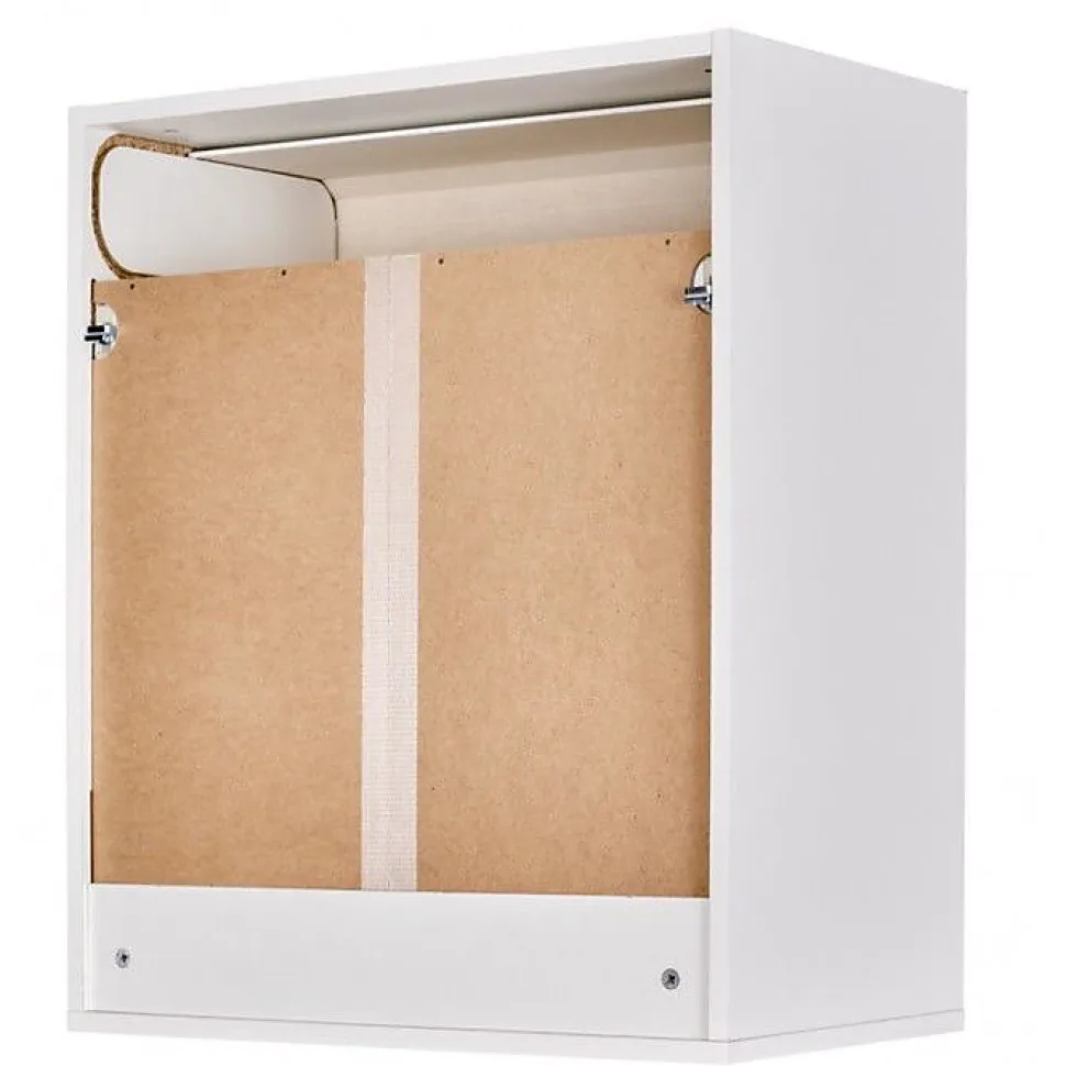 Meuble Cuisine Blanc SIMMOB L60 P35 H72 Rideau Alu