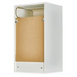 Meuble cuisine blanc SIMMOB L40 H72 P35 rideau coulissant