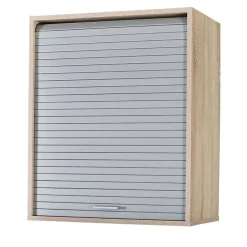 Meuble Cuisine Chêne SIMMOB L60 H72 P35 rideau Alu