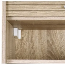 Meuble Cuisine Chêne SIMMOB L60 H72 P35 rideau Alu