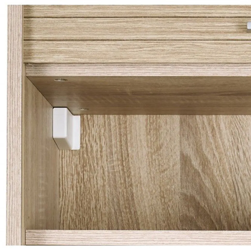 Meuble Cuisine Chêne SIMMOB L60 H72 P35 rideau Alu