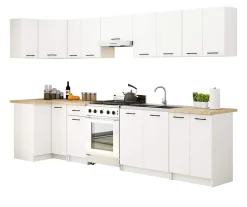 Meuble de cuisine bas / pour évier AKORD S80 OLIWIA modulable Blanc 80 cm 2 portes couleur Blanc 1 étagère 80x46x82 cm