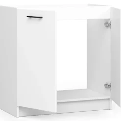Meuble de cuisine bas / pour évier AKORD S80 OLIWIA modulable Blanc 80 cm 2 portes couleur Blanc 1 étagère 80x46x82 cm