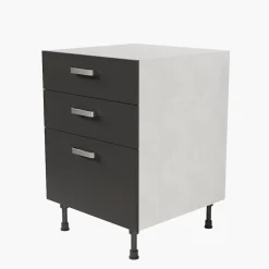 Meuble de cuisine bas Casserolier - 60 cm - Caisson coloris Lino