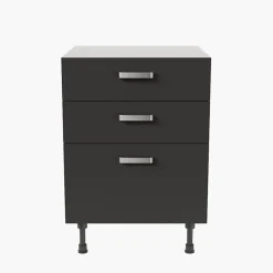 Meuble de cuisine bas Casserolier - 60 cm - Caisson coloris Lino