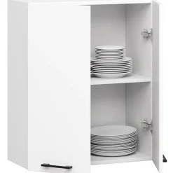 Meuble de cuisine haut AKORD W60 H720 Blanche 2 portes, 2 étagères 72x60x30 cm