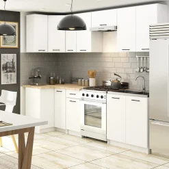 Meuble de cuisine haut AKORD W60 H720 Blanche 2 portes, 2 étagères 72x60x30 cm