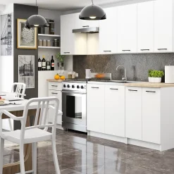 Meuble de cuisine haut AKORD W60 H720 Blanche 2 portes, 2 étagères 72x60x30 cm