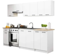 Meuble de cuisine haut AKORD W60 hotte OLIWIA modulable Blanc 60 cm 1 porte couleur Blanc 1 étagère 60x30x29 cm