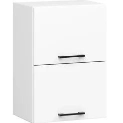 Meuble de cuisine haut AKORD W40 OLIWIA G2 modulable Blanc 40 cm 2 portes façade Blanche 2 étagères 40x30x58 cm