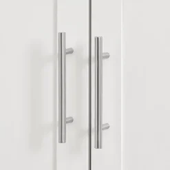 Meuble de Cuisine Mobile avec Plan de Travail et Tiroirs - Desserte à Roulettes Blanche