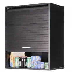 Meuble de Cuisine Noir 2 Etagères L 60 cm H 72 cm P 35 cm - L 60 x l 35 x H 72 cm