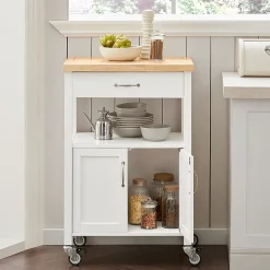 Meuble de Rangement à roulettes,Caisson Roulant, Chariot,Blanc,FKW22-WN,SoBuy