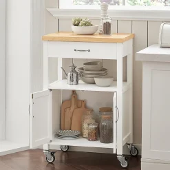 Meuble de Rangement à roulettes,Caisson Roulant, Chariot,Blanc,FKW22-WN,SoBuy