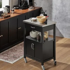 Meuble de Rangement à roulettes,Caisson Roulant, Chariot,Noir,FKW22-SCH,SoBuy
