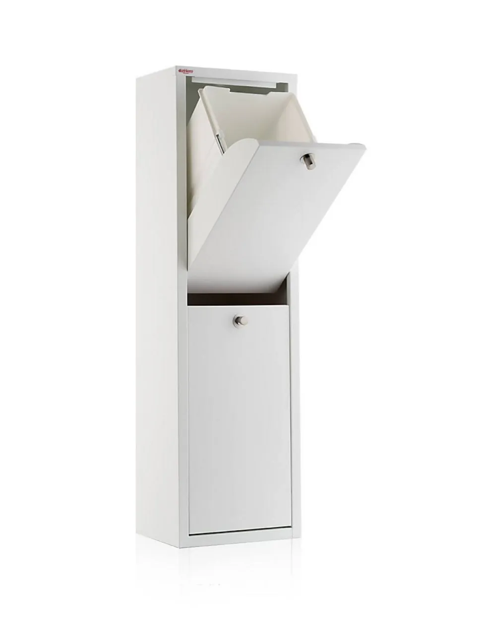 Meuble de tri LUA, 2 compartiments (40 L), blanc, design compact et fonctionnel