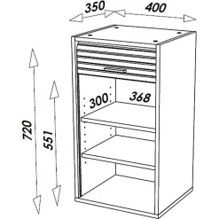Meuble haut cuisine Alu BEAUX MEUBLES PAS CHERS 40x35x72 cm