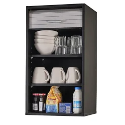 Meuble haut cuisine SIMMOB 40 cm noir aluminium H72 cm