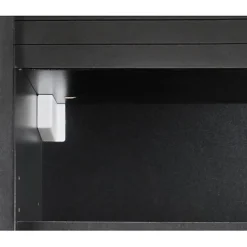 Meuble haut cuisine SIMMOB 60x72x35 cm noir rideau alu