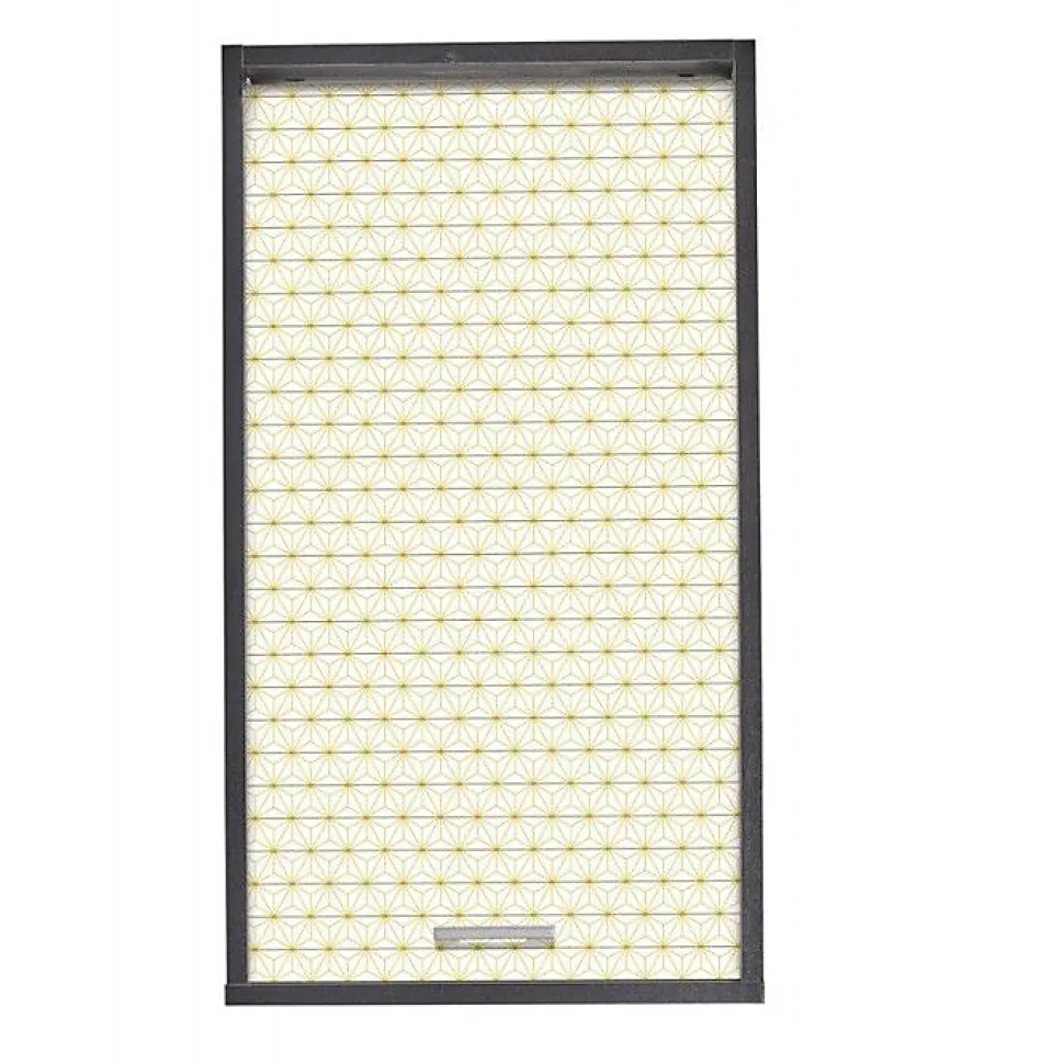 Meuble haut cuisine SIMMOB 40x35x72 cm noir rideau Ciel étoilé jaune