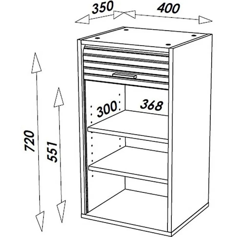 Meuble haut cuisine SIMMOB 40x35x72 cm noir rideau Ciel étoilé jaune