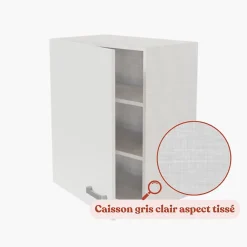 Meuble haut de cuisine - 60 cm - Caisson coloris Lino