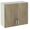 Meuble haut de cuisine 2 portes coloris chêne cortez - Hauteur 70 x Longueur 80 x profondeur 35 cm