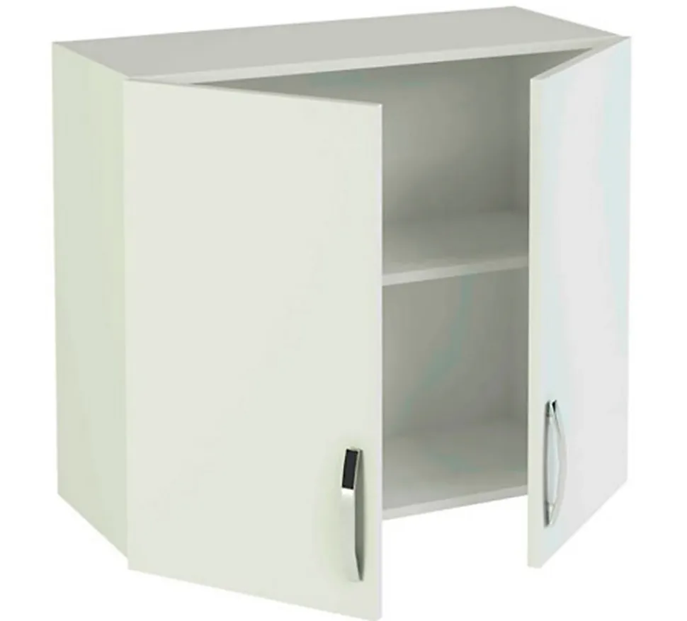 Meuble haut de cuisine 2 portes coloris blanc - Hauteur 70 x Longueur 80 x profondeur 35 cm