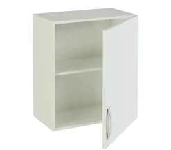 Meuble haut de cuisine 1 porte coloris blanc - Hauteur 70 x Longueur 60 x profondeur 35 cm