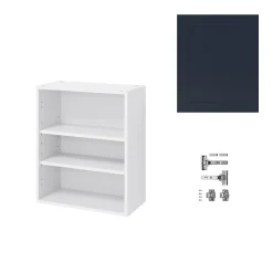 Meuble haut de cuisine avec 1 porte GoodHome Artemisia bleu L. 60 x H. 72 cm