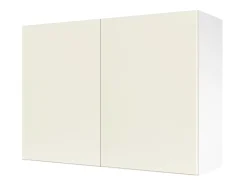 Meuble haut de cuisine avec 2 portes GoodHome Stevia crème brillant L. 100 x H. 72 cm