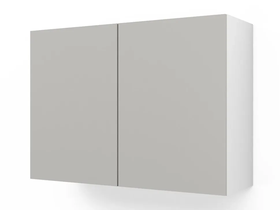 Meuble haut de cuisine avec 2 portes GoodHome Stevia gris mat L. 100 x H. 72 cm