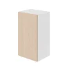 Meuble haut de cuisine avec 1 porte GoodHome Chia effet chêne clair et blanc L. 40 x H. 72 cm