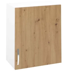 Meuble haut de cuisine avec 1 porte coloris Chêne Albar - Hauteur 70 x Longueur 60 x profondeur 35 cm