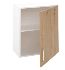 Meuble haut de cuisine avec 1 porte coloris Chêne Albar - Hauteur 70 x Longueur 60 x profondeur 35 cm
