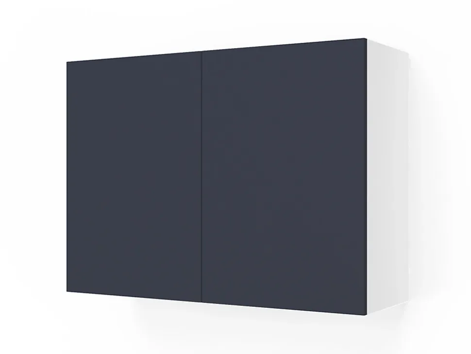 Meuble haut de cuisine avec 2 portes GoodHome Stevia bleu L. 100 x H. 72 cm