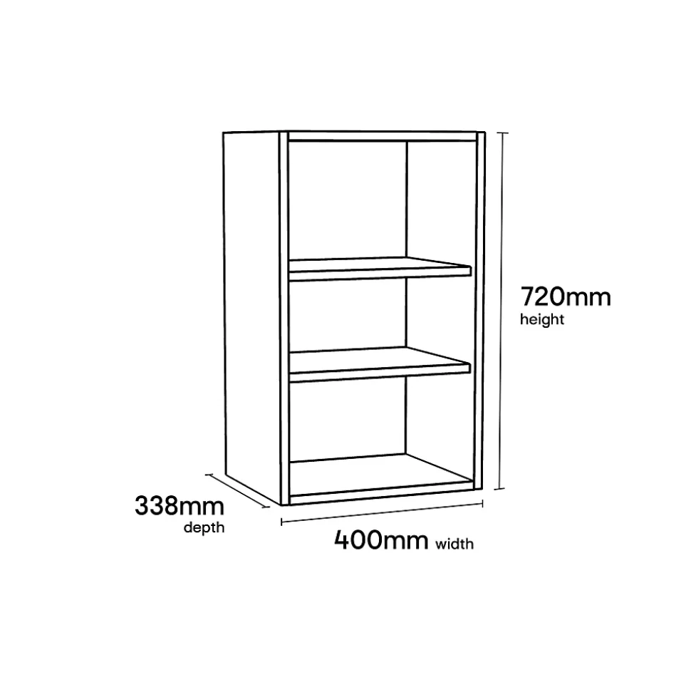 Meuble haut de cuisine avec 1 porte GoodHome Stevia blanc L. 40 x H. 72 cm