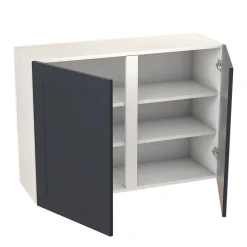 Meuble haut de cuisine avec 2 portes GoodHome Artemisia bleu L. 100 x H. 72 cm