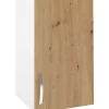 Meuble haut de cuisine avec 1 porte coloris Chêne Albar - Hauteur 70 x Longueur 40 x profondeur 35 cm