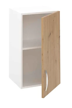 Meuble haut de cuisine avec 1 porte coloris Chêne Albar - Hauteur 70 x Longueur 40 x profondeur 35 cm