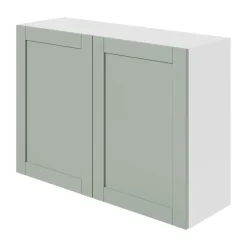 Meuble haut de cuisine avec 2 portes GoodHome Ash vert sauge L. 100 x H. 72 cm