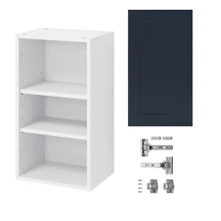Meuble haut de cuisine avec 1 porte GoodHome Artemisia bleu L. 30 x H. 72 cm